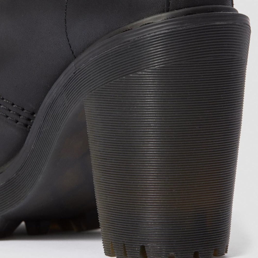 Dr. Martens Women's Kendra 10-Eye Heel Platform Boots Black Leather US 8 RARE!! - Picture 7 of 7